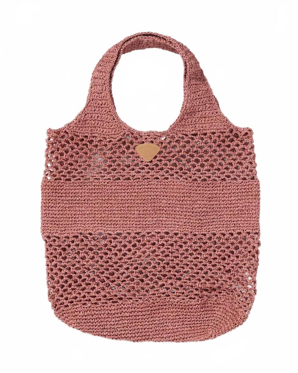 NEW BILLABONG women's chia coast tote bag in dark coral